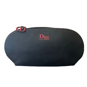 Vintage Dior Beauté Cosmetic Bag Black Pouch